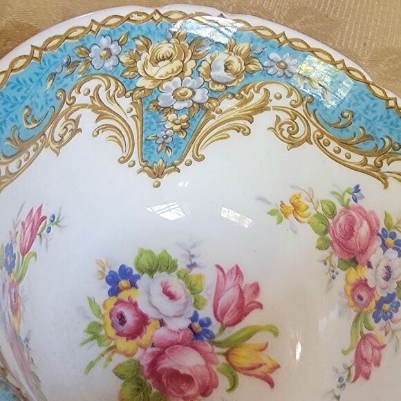 Shelley Fine English bone china Floral Blue "Regal" pattern Excellent cond 1940s - Picture 6 of 10